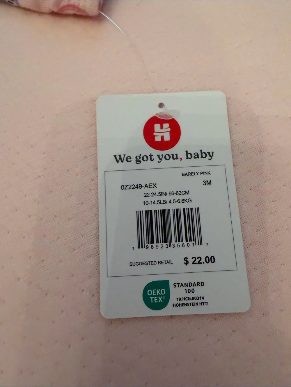 Huggies Pink Animal Print Footed One-Piece for Kids